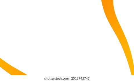Dos líneas naranjas curvas sobre fondo blanco aptas para fondos abstractos, proyectos de Diseño gráfico, Anuncios de Web y arte digital moderno