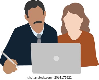 Two customers are in a online meeting
