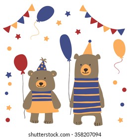Two cute bears at carnival