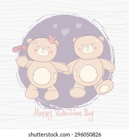 two cute brown Teddy bear