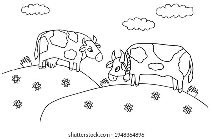 Cow Color Drawing Images, Stock Photos & Vectors | Shutterstock