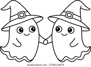 Two cute ghost friends