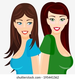 Two cute girls