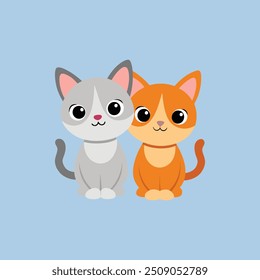 Two cute Kittens vector artwork