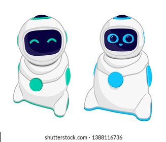 Two cute robot training toy.