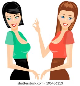 Two cute women