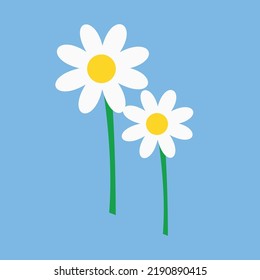 Dos mareas, flores, ilustración, vector