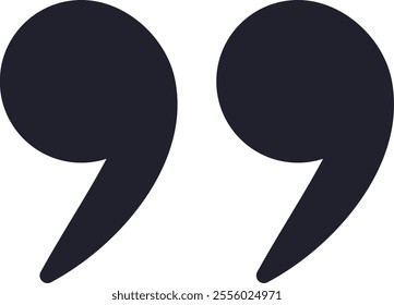 Two dark quotation marks symbolize a verbatim quote, indicating a passage of spoken or written words being reproduced exactly as they were originally expressed