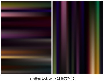two dark vector abstract colorful backgrounds, blurry backdrop for posters, booklets, flyers, presentations 