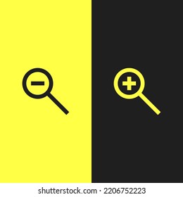 two dark and yellow loupes