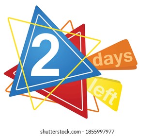 Two days left icon. vector