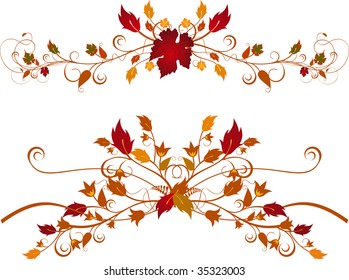 Two decorative autumn banners