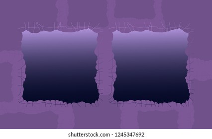 Two decorative banners on a colored background. Graphic design elements for advertising, website, posters. Blank template. Vector illustration.  