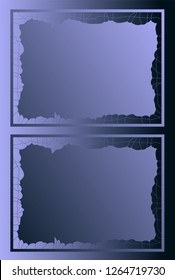 Two decorative banners on a colored background. Graphic design elements for advertising, website, posters. Blank template. Vector illustration.  