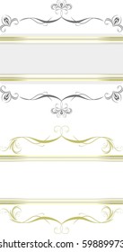 Two decorative floral borders. Vector