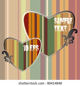 Two decorative heart