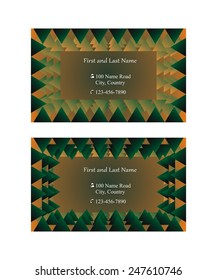 Two decorative single sided business cards or text frames 