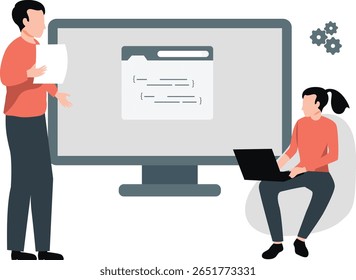 Two dedicated individuals collaborate seamlessly on a challenging project, leveraging their expertise to achieve shared goals through communication, innovation, and mutual respect.