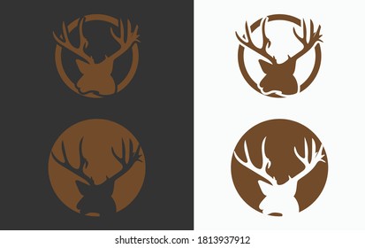 Two Deer Logo Vector Design. 100% color changeable and resize-able.