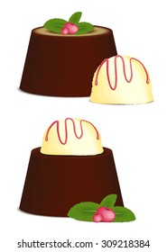 Two delicious lava cakes witch an ice cream