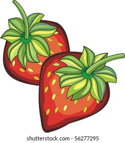 Two delicious strawberry's