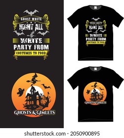 Two design with one package - ghost and gimless t-shirt design. Beautiful and eye catching halloween vector. Halloween T-Shirt Design. Halloween Vector Graphic. Halloween T-Shirt for everyone.