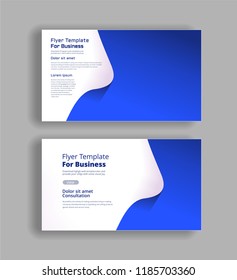 Two design web page template.Invitation card for business with article.Vector illustration concepts of web page design for website and mobile website development,brochure layout and banner design.