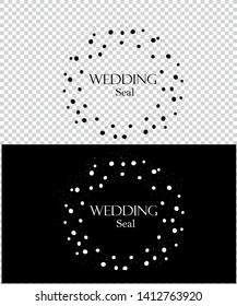 Two designs circular wedding stamps.