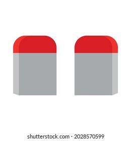 Two destination milestone icon vector illustration