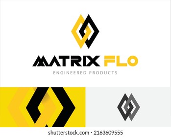 two diamond chain together logo.  Modern Initial vector Logo. flat logo design