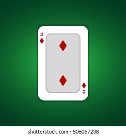 Two of diamonds playing card