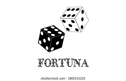 Dos dados para el juego de backgammon