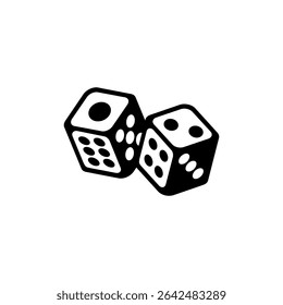 Two dice cube on white background 