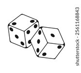 two dice icon symboll vector design