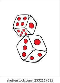 Two dice icon vector illustration