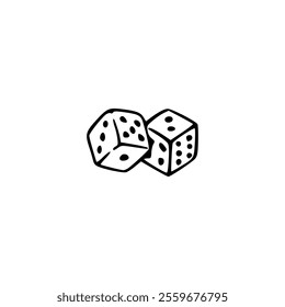 Two dice icons on a white background