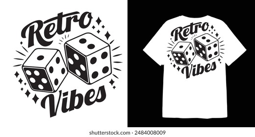 two dice illustration for t shirt design