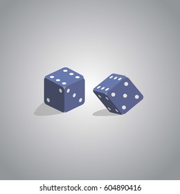 Two dice on a light gray background