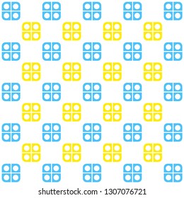 Two Dice Pattern Blue and Yellow Color Eps 10