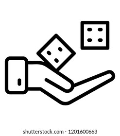 Two dices are representing casino concept 