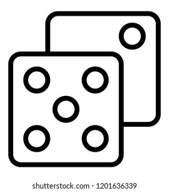 Two dices are representing casino concept 