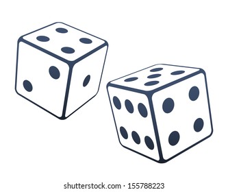 Two dices vector illustration