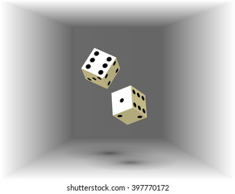 Two dices vector illustration