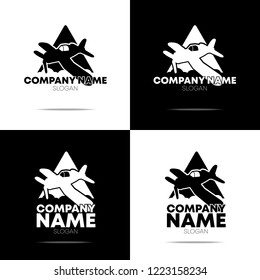 two different airplane logo design