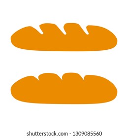 Two different bread icons on white background – stock vector