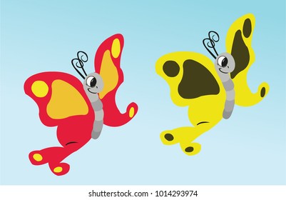 Two different butterflies