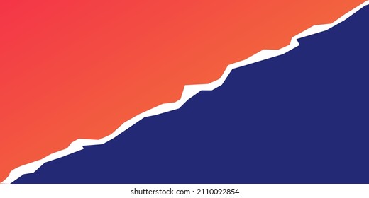 Two different color backgrounds blue and orange