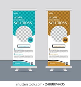Plantilla de diseño de Anuncio con dos colores diferentes   
