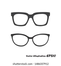 Two different glasses icon on white background.