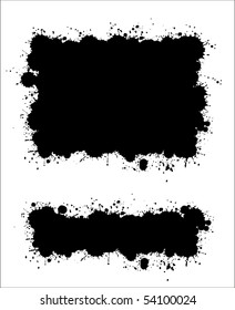 Two different ink splat banners vector